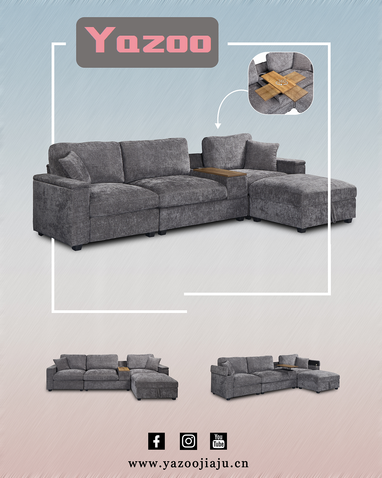 YZ-5271 | Multi-functional corner sofa