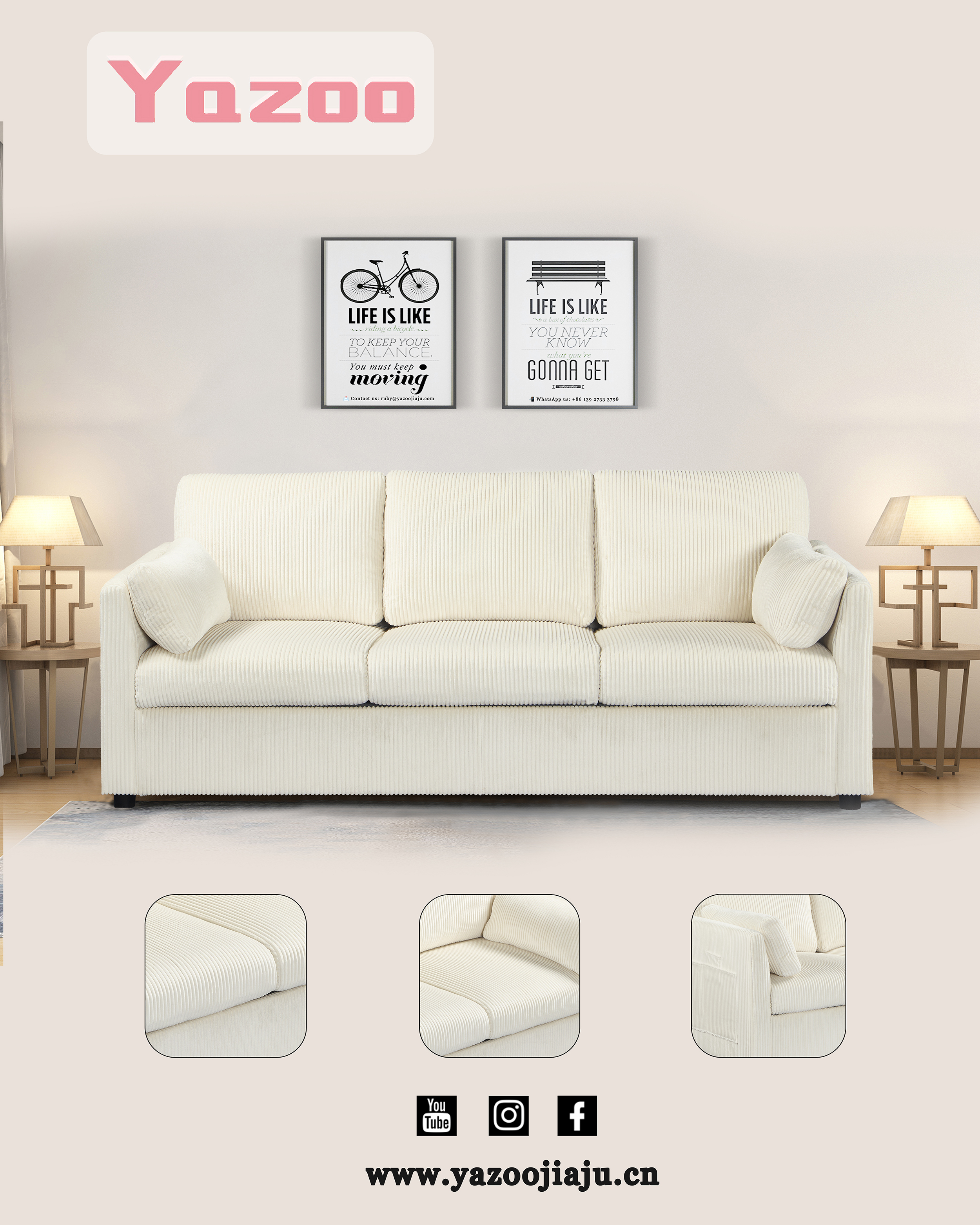 YZ-5273 | 2 seater sofa