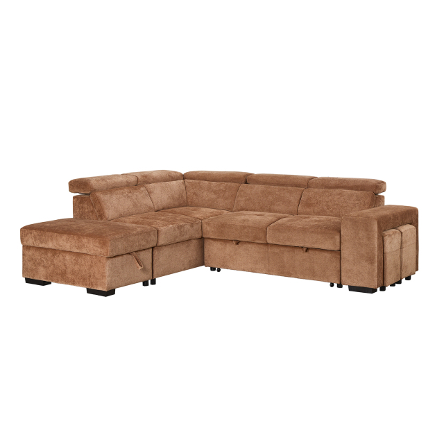 YZ-5318 | Orange Corner Sectional: Versatile Comfort with Smart Storage