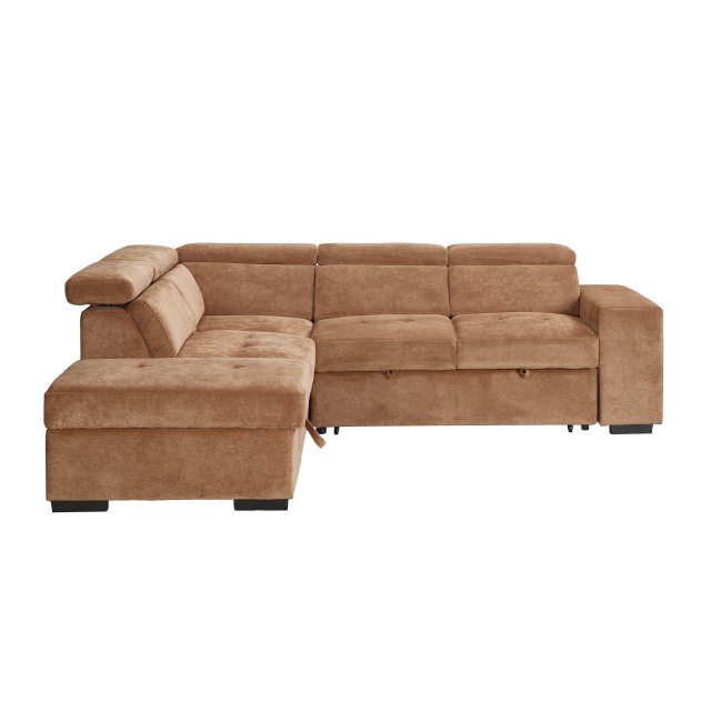 YZ-5318 | Orange Corner Sectional: Versatile Comfort with Smart Storage