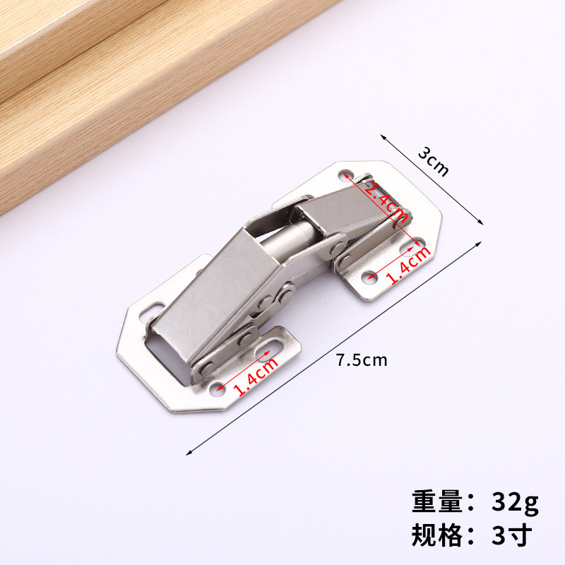 A comprehensive list of no-hole cabinet door hinges and hinges, damping buffer folding wardrobe door hinge springs