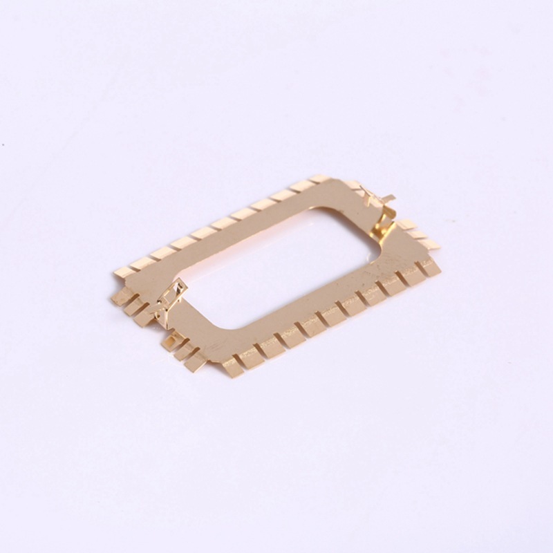 Brass sheet stamping small spring piece, gold and silver plated conductive copper sheet