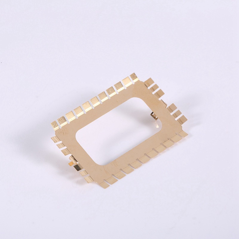 Brass sheet stamping small spring piece, gold and silver plated conductive copper sheet