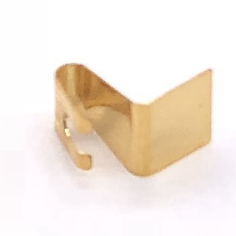 Brass sheet stamping small spring piece, gold and silver plated conductive copper sheet