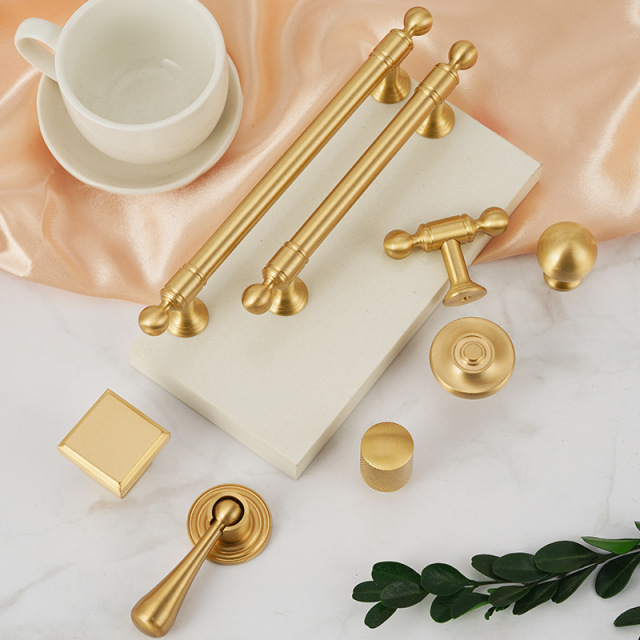 French style solid brass drawer door handles