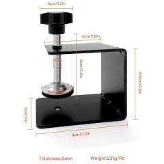 Drawer Front Installation Clamps, Cold-Rolled C Clamps for Woodworking, Door Installation Tools and Cabinet Tools with Protective Pads (1 Pcs)