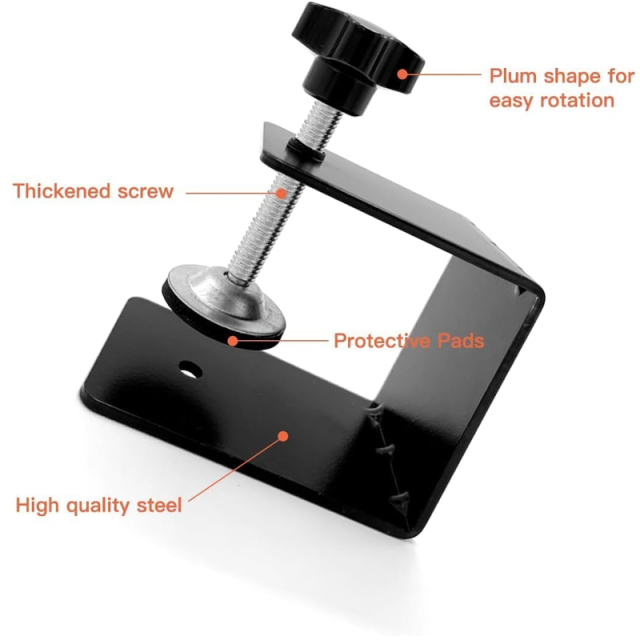 Drawer Front Installation Clamps, Cold-Rolled C Clamps for Woodworking, Door Installation Tools and Cabinet Tools with Protective Pads (1 Pcs)