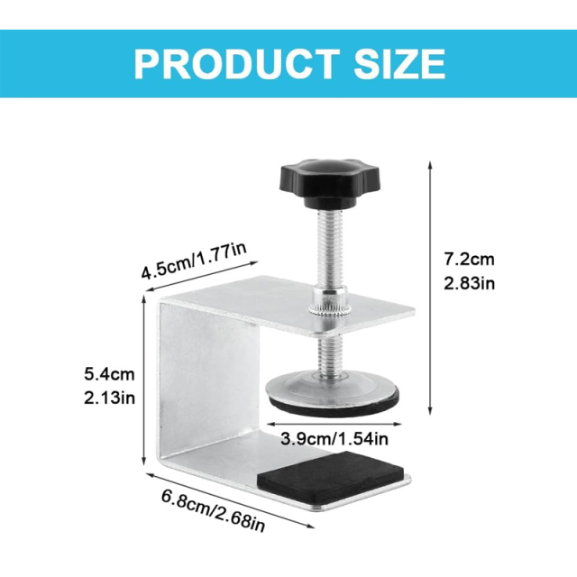 Dual C Clamp Desk Mount Bracket, Heavy Duty Adjustable Table Edge Clamp Holder for Camera, Microphone, LED Light, Monitor Arm, Universal Desktop Mounting Clamp with Multi-direction Knob