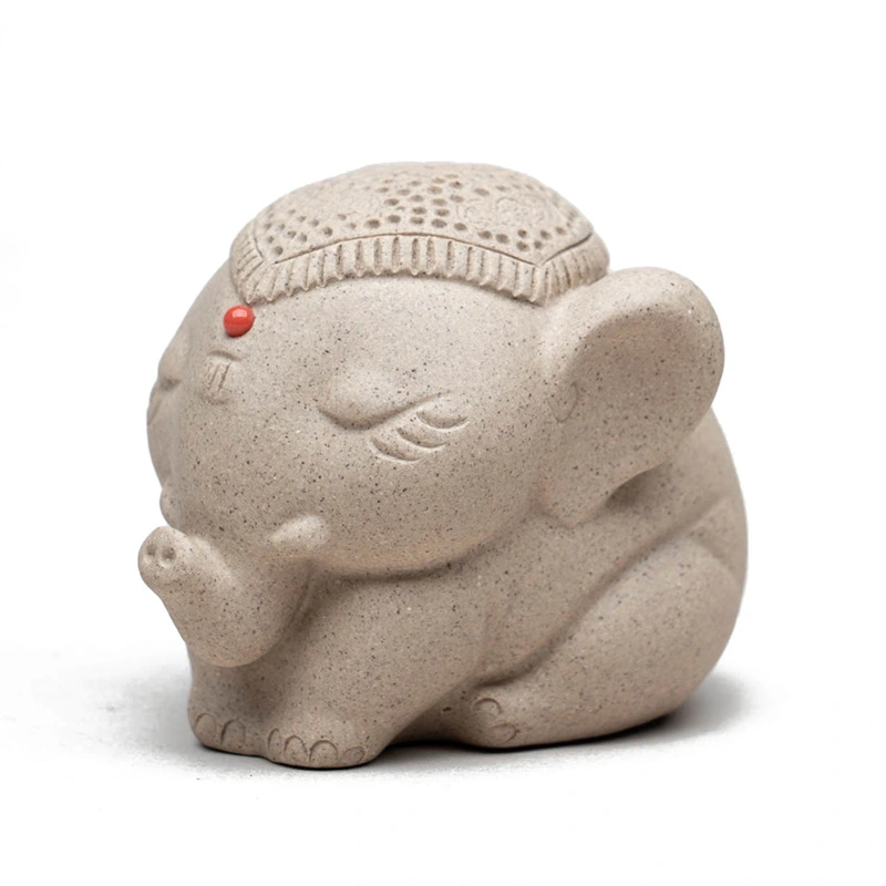 Original ores, handmade, peripheral ornaments for tea - drinking, tea pets, elephants, which symbolize good luck and everything going well.
