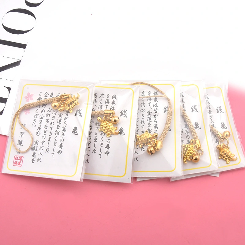 Longevity Turtle Omamori from Sensoji Temple in Japan.24K Gold Tortoise Amulet.
