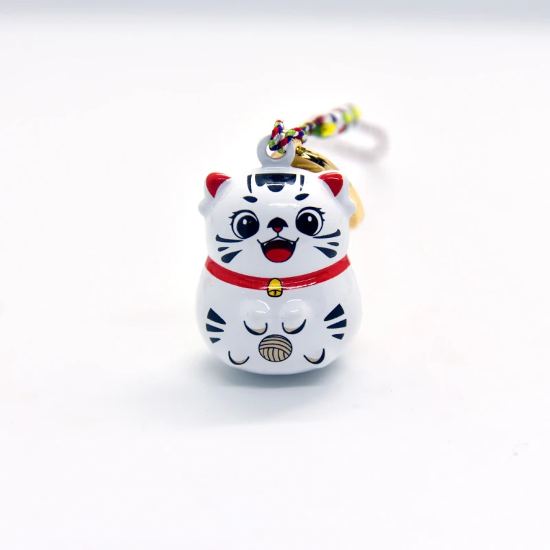 The Maneki-neko Water Sound Bell Omamori for Good Luck and Wealth Attraction from Sensoji Temple in Japan. (Here, "Maneki-neko" is the Japanese name for the beckoning cat, which is often associated with attracting good fortune and wealth in Japanese cultu
