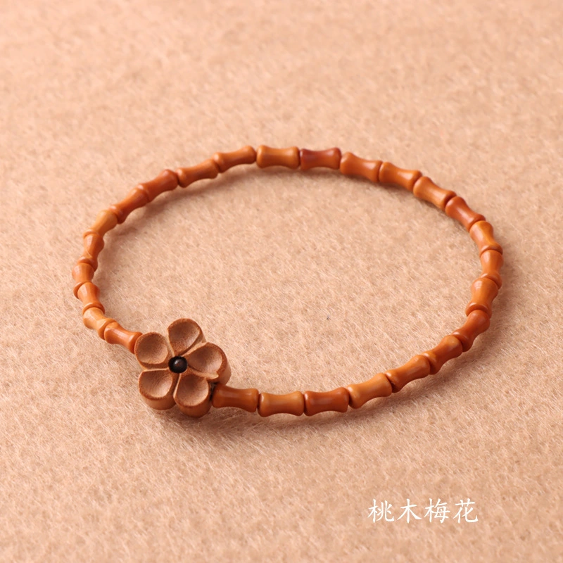 Temple style natural olive-core bracelet simple men's and women's literary bracelet couple's fresh jewelry single ring accessories