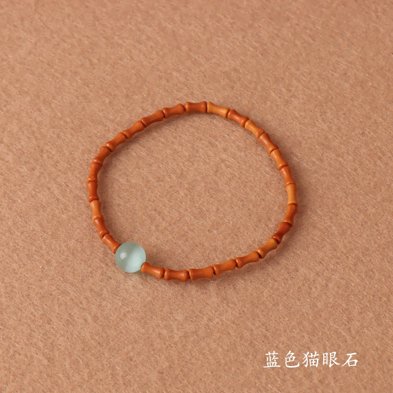 Temple style natural olive-core bracelet simple men's and women's literary bracelet couple's fresh jewelry single ring accessories