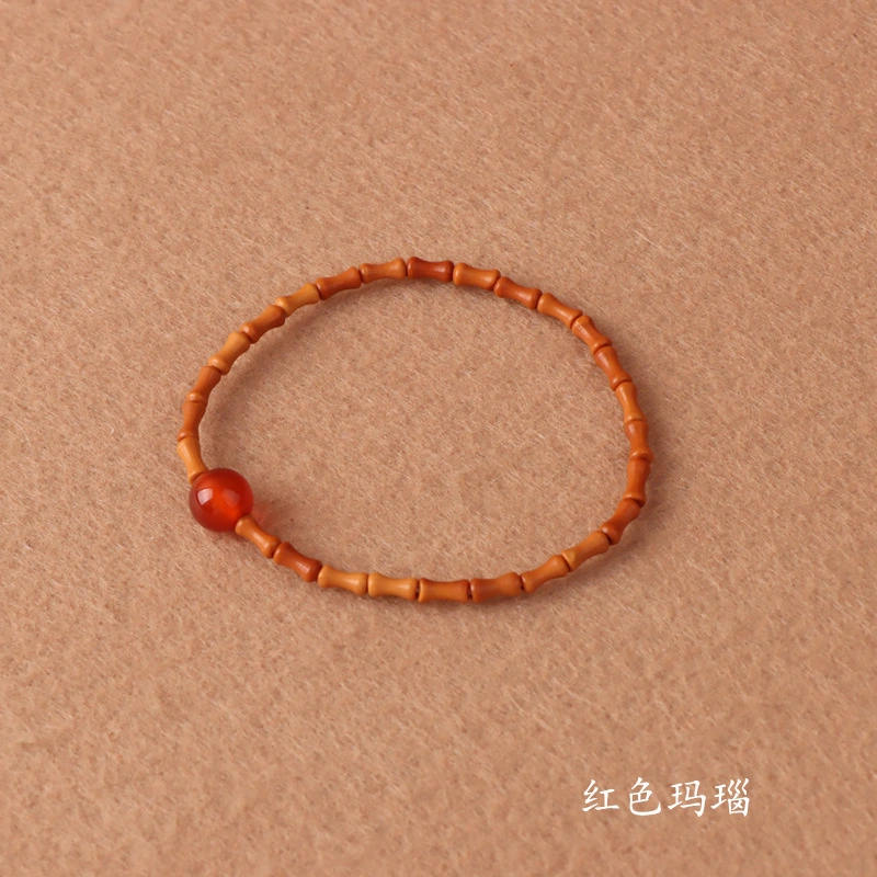 Temple style natural olive-core bracelet simple men's and women's literary bracelet couple's fresh jewelry single ring accessories