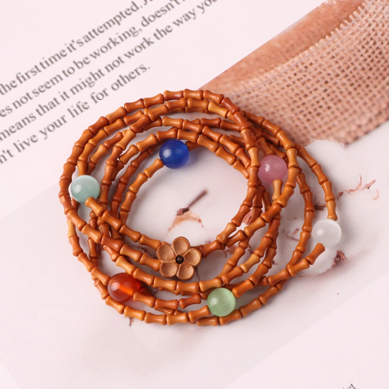 Temple style natural olive-core bracelet simple men's and women's literary bracelet couple's fresh jewelry single ring accessories