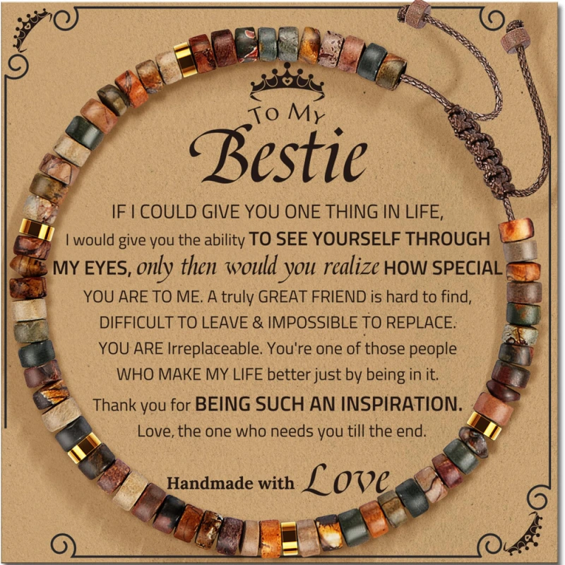 Hand-woven, pure natural hand-strung beads for birthdays. They can bring good luck, boost energy and increase self-confidence.