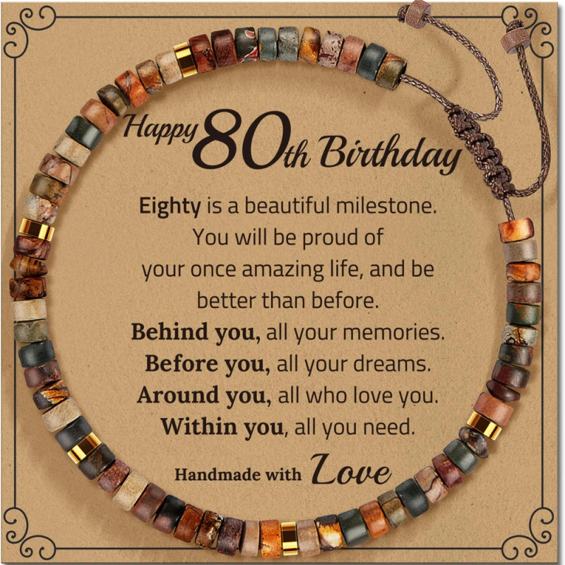 Hand-woven, pure natural hand-strung beads for birthdays. They can bring good luck, boost energy and increase self-confidence.
