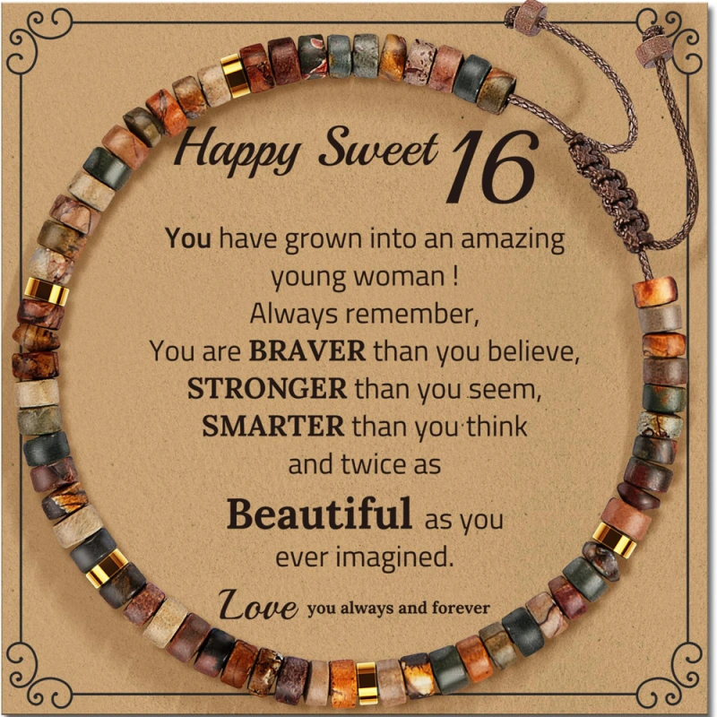 Hand-woven, pure natural hand-strung beads for birthdays. They can bring good luck, boost energy and increase self-confidence.