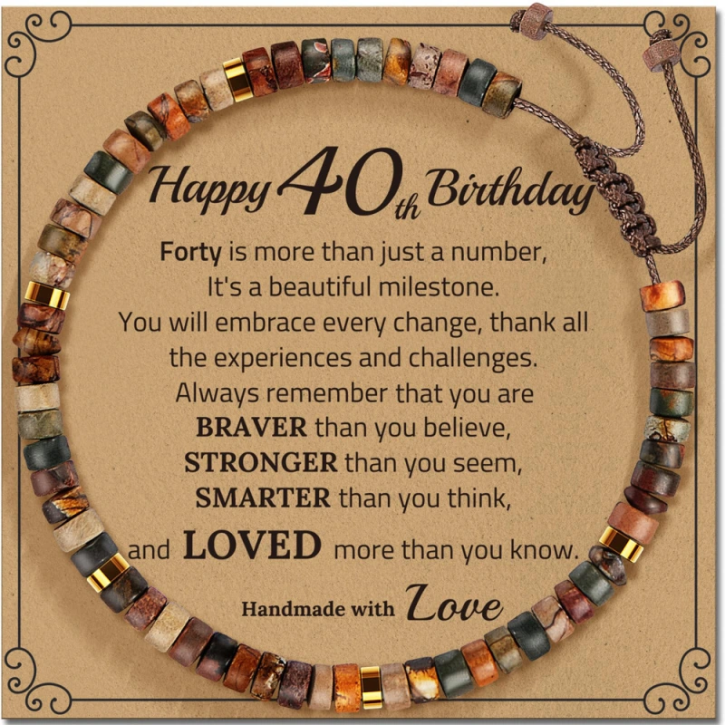 Hand-woven, pure natural hand-strung beads for birthdays. They can bring good luck, boost energy and increase self-confidence.