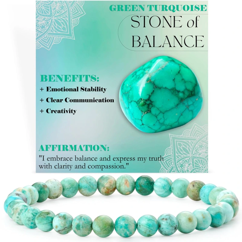 6mm African turquoise sub-hand-strung beads made of natural stones.