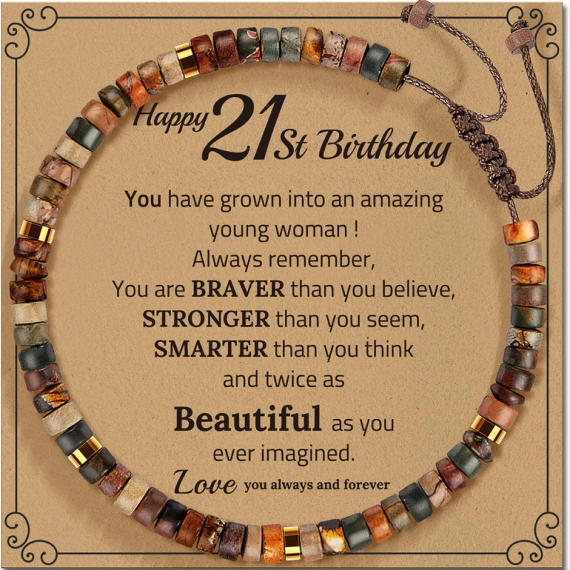 Hand-woven, pure natural hand-strung beads for birthdays. They can bring good luck, boost energy and increase self-confidence.