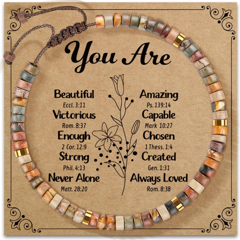 Hand-woven, pure natural hand-strung beads for birthdays. They can bring good luck, boost energy and increase self-confidence.