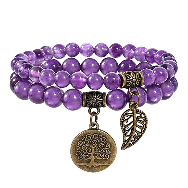 Bracelet Set with Life Tree Leaf Pendants,Tree of Life Bracelet