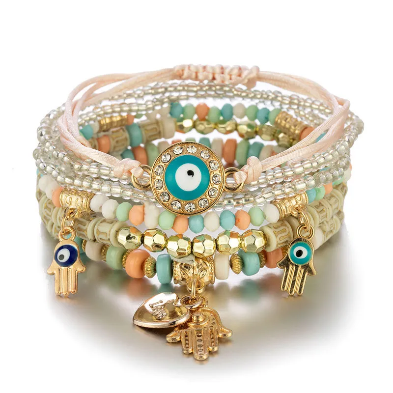 The Turkish evil eye bracelet can ward off evil spirits and bring good luck.