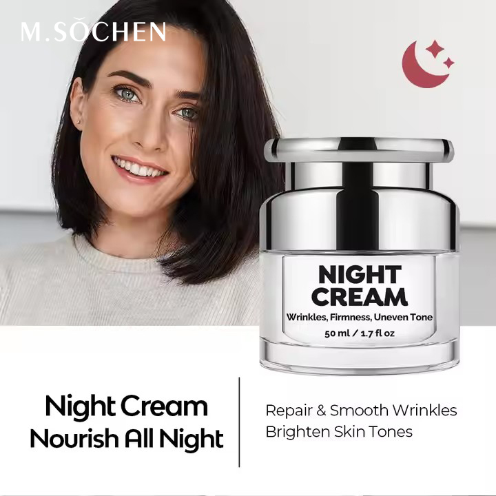 Night Face Cream Skin Care Products Anti Aging Nourishing Wrinkles Hydrating Facial Moisturizer Private Label（OEM晚霜）