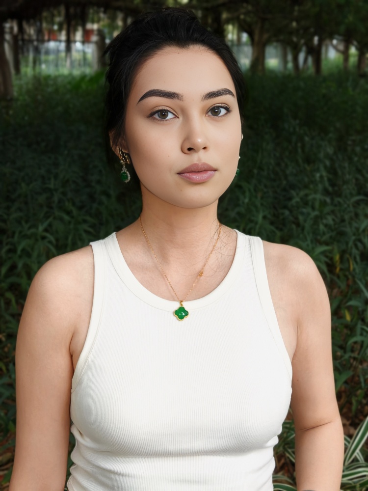 玉髓四叶草吊坠