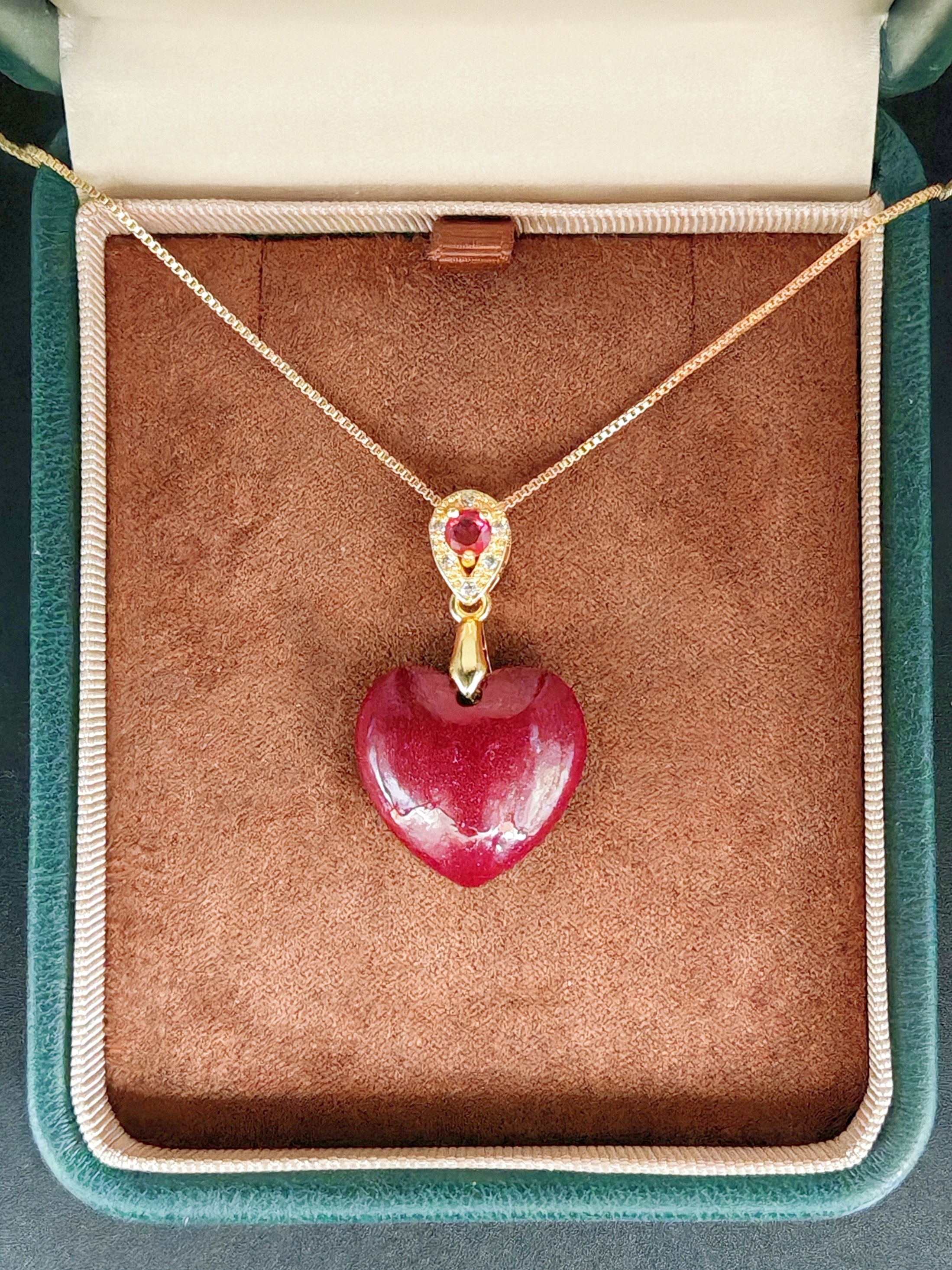 Cinnabar Heart Pendant