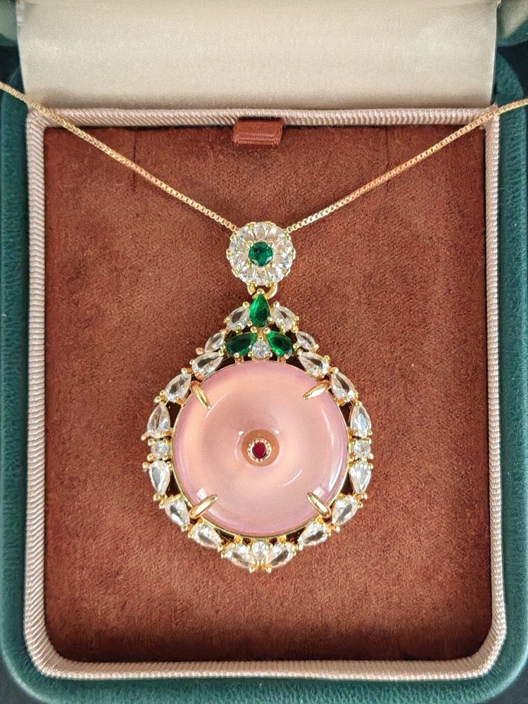 Love Pink Chalcedony Pendant