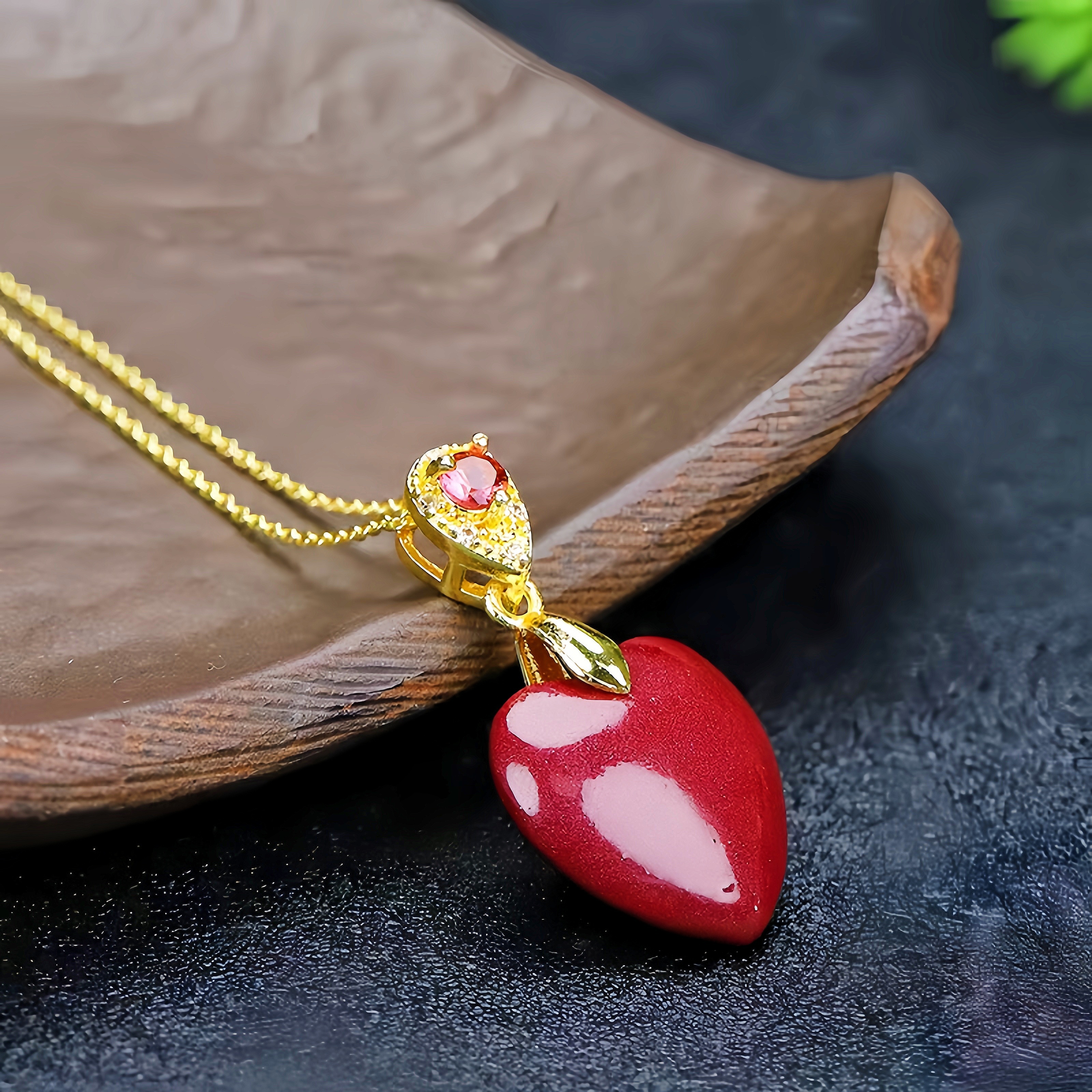 Cinnabar Heart Pendant