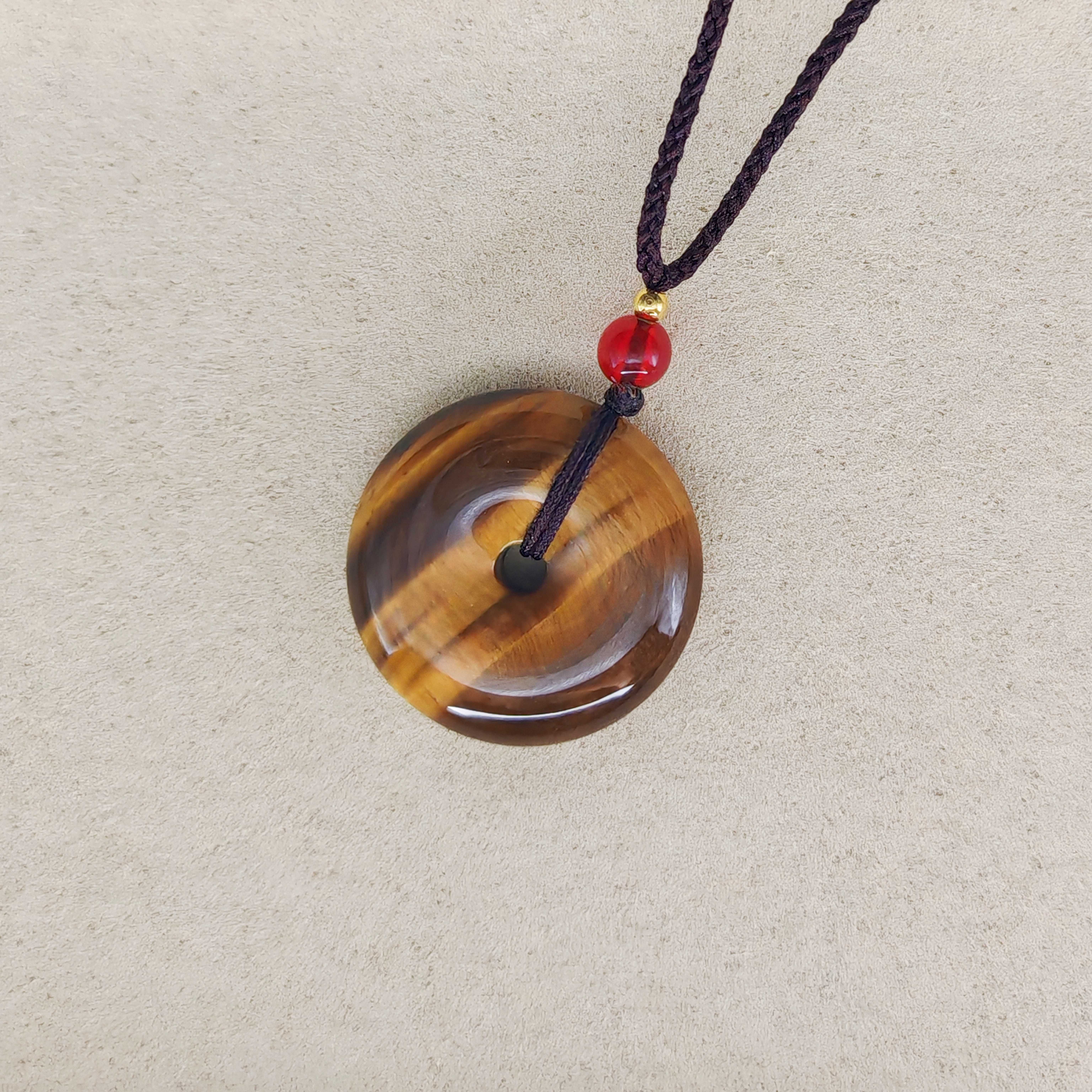 Tiger's Eye Peace Buckle Pendant