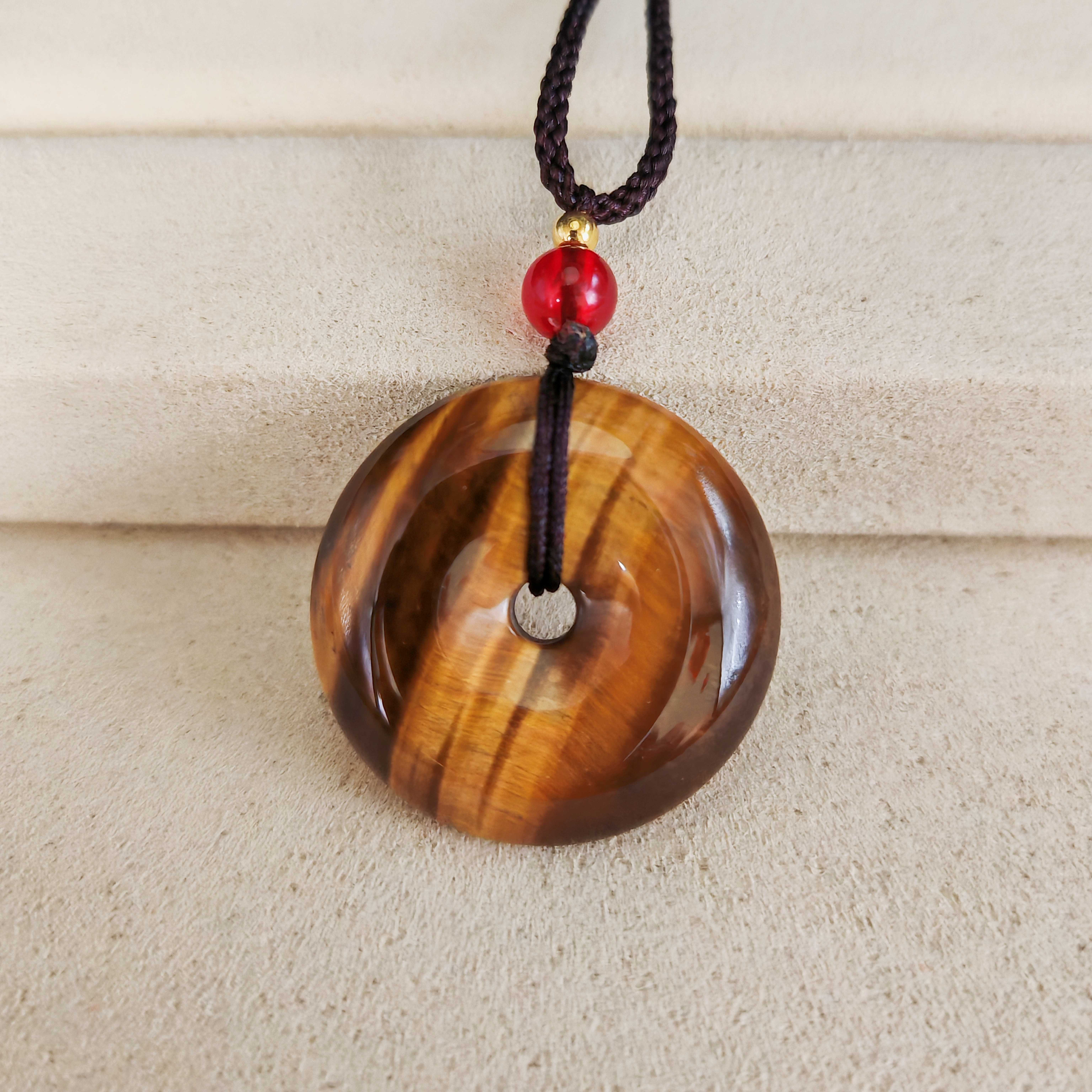 Tiger's Eye Peace Buckle Pendant
