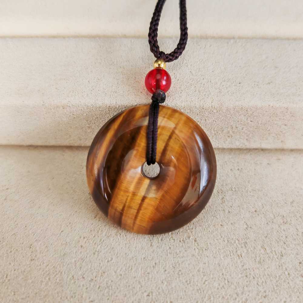 Tiger's Eye Peace Buckle Pendant