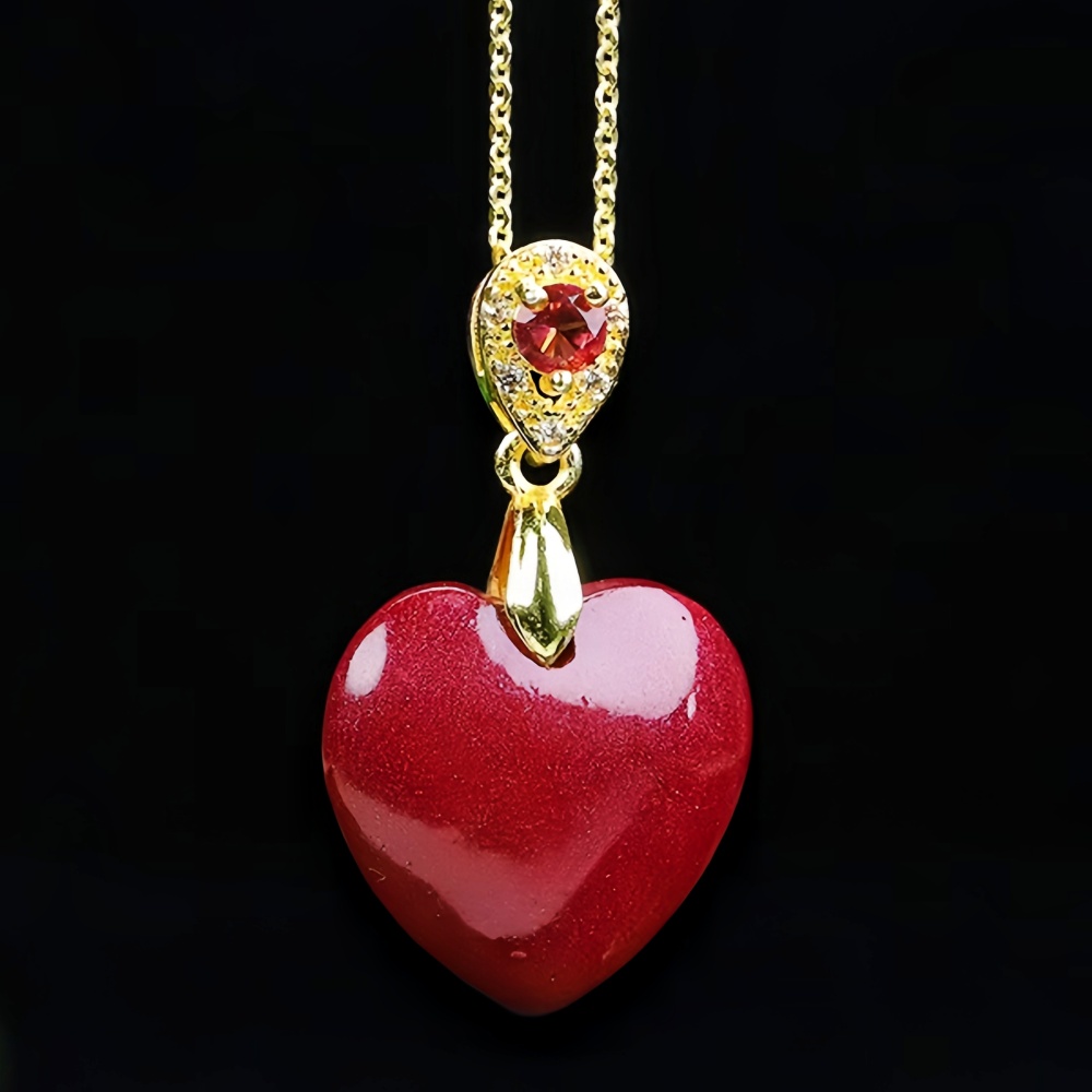 Cinnabar Heart Pendant