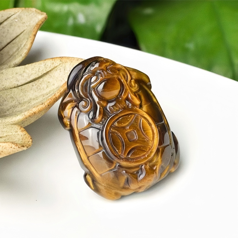 Tiger's Eye Money Turtle