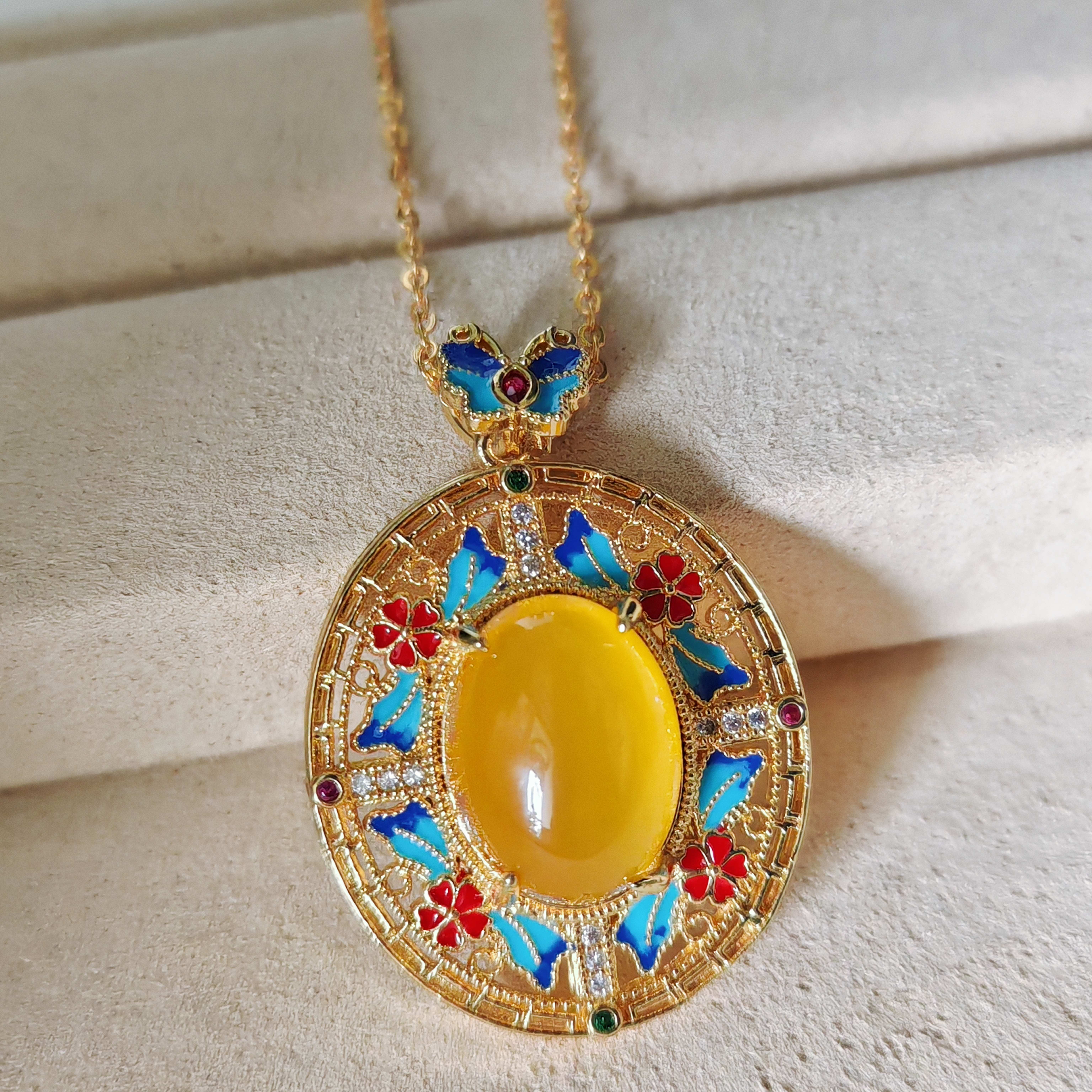 Ice Yellow Chalcedony Pendant
