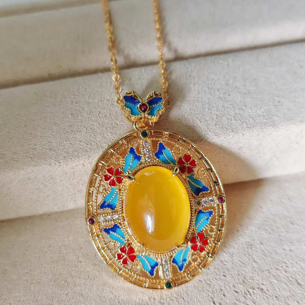 Ice Yellow Chalcedony Pendant