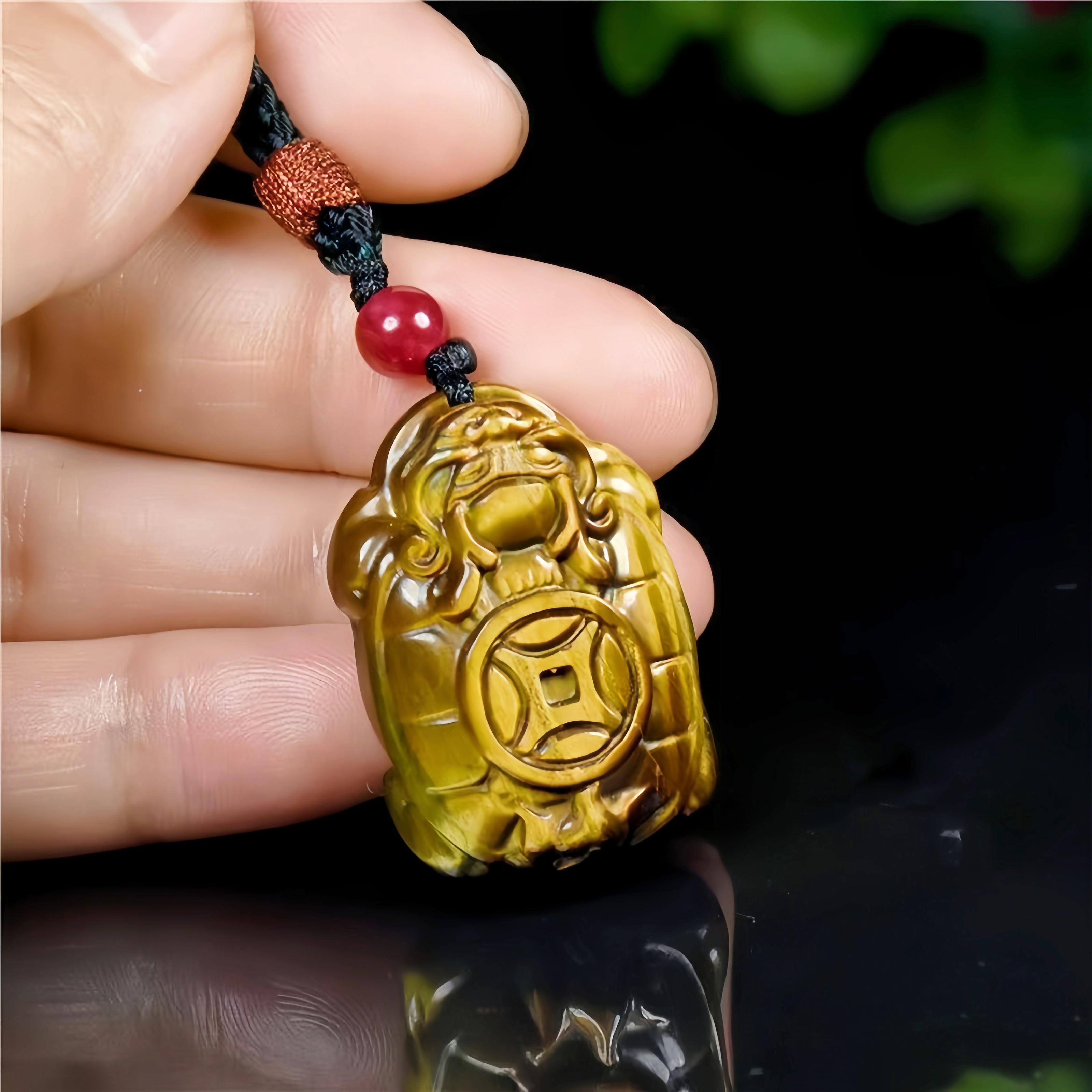 Tiger's Eye Money Turtle