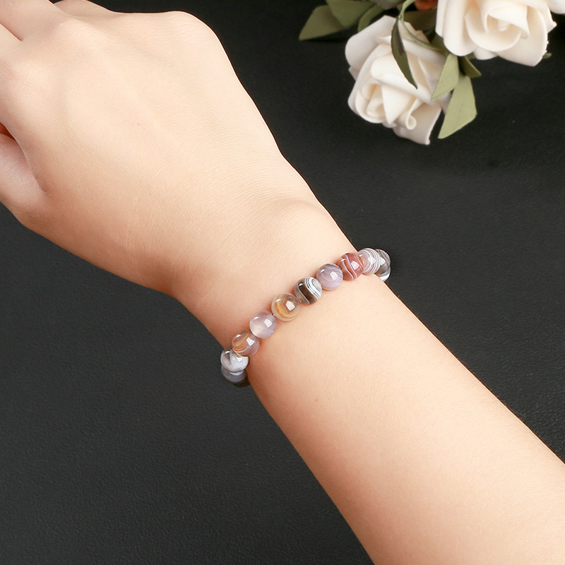 天然灰波斯湾玛瑙手链