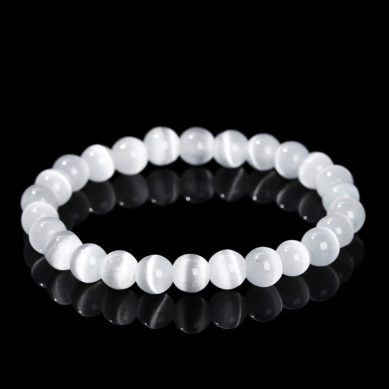 白色猫眼石手链