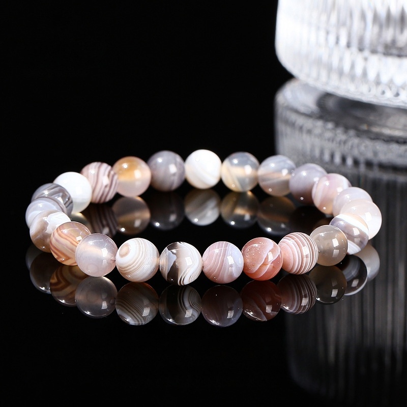 天然灰波斯湾玛瑙手链