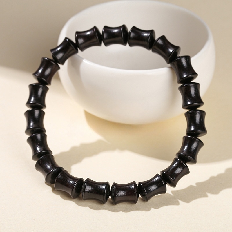 黑檀木竹节珠手链