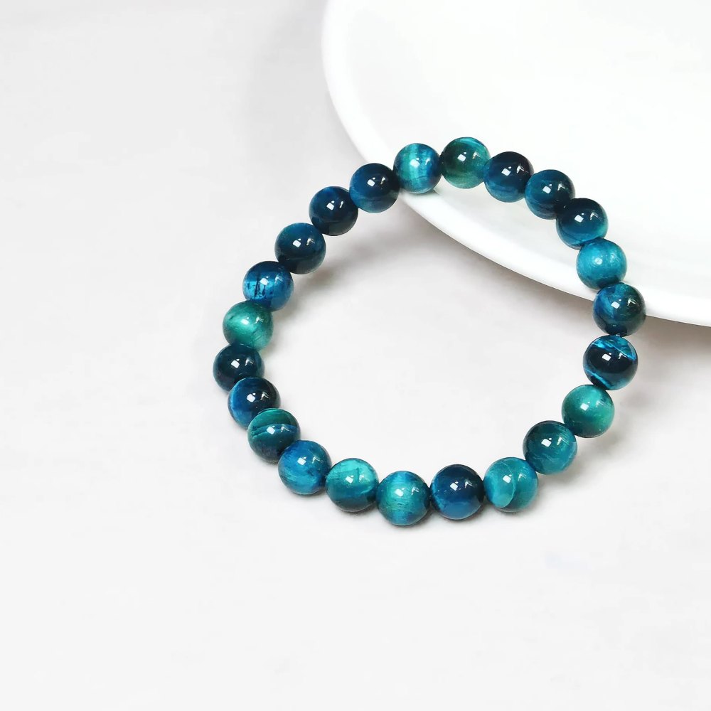 宝蓝色虎眼石手链