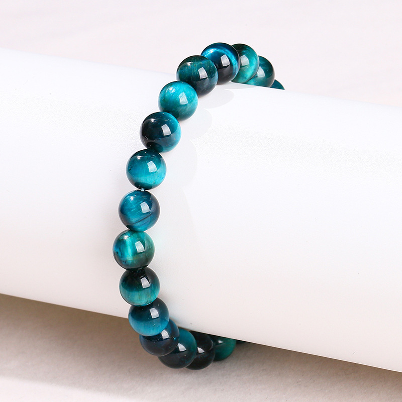 宝蓝色虎眼石手链