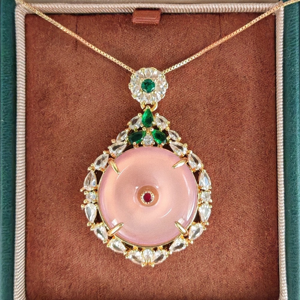 Love Pink Chalcedony Pendant