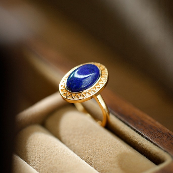 s925银青金石美意戒指