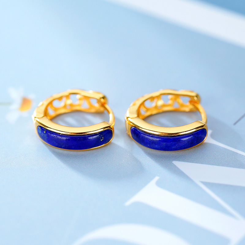 s925银镀金天然青金石南红玛瑙